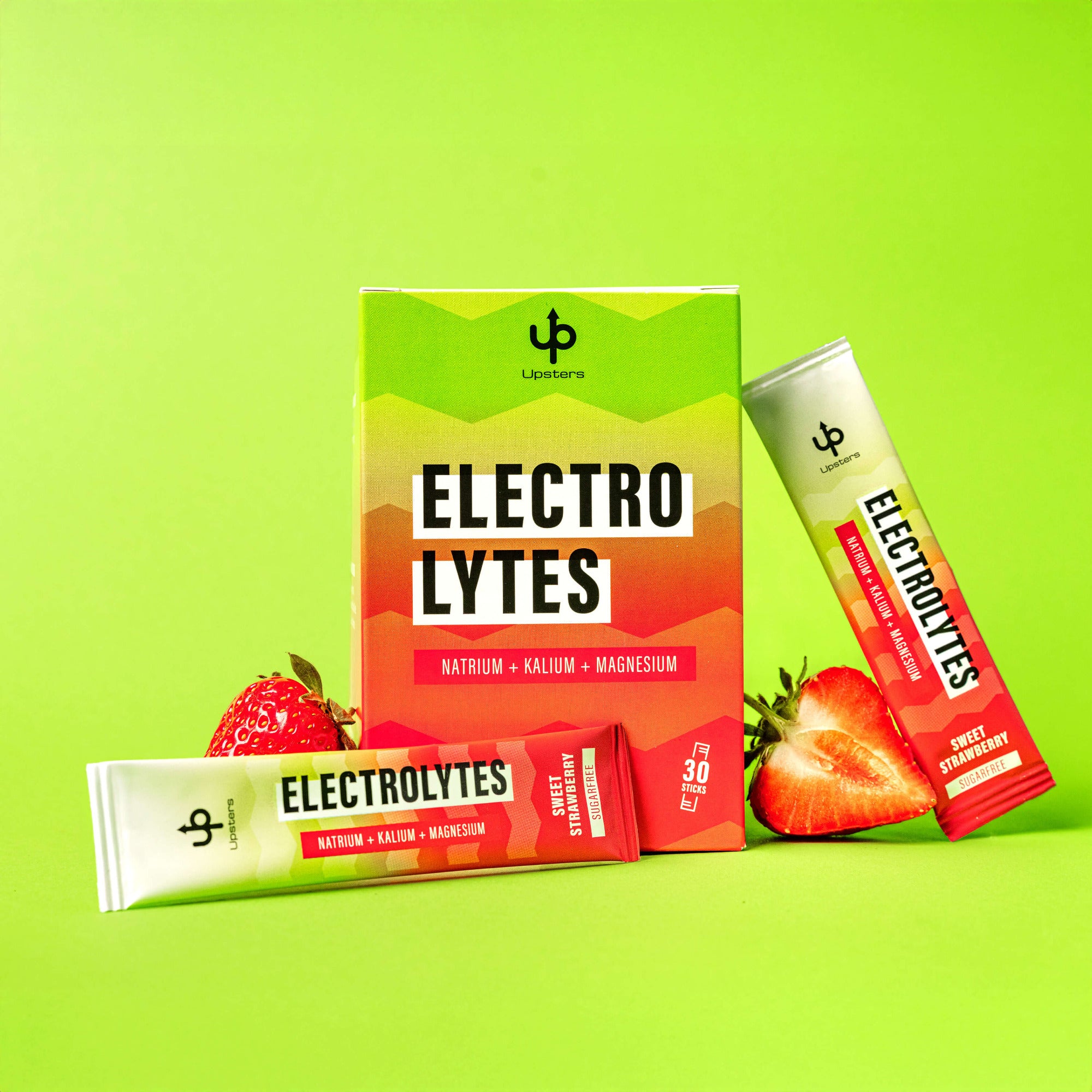 Upsters Electrolytes Bundle mit Flasche – Perfect Peach & Sweet Strawberry