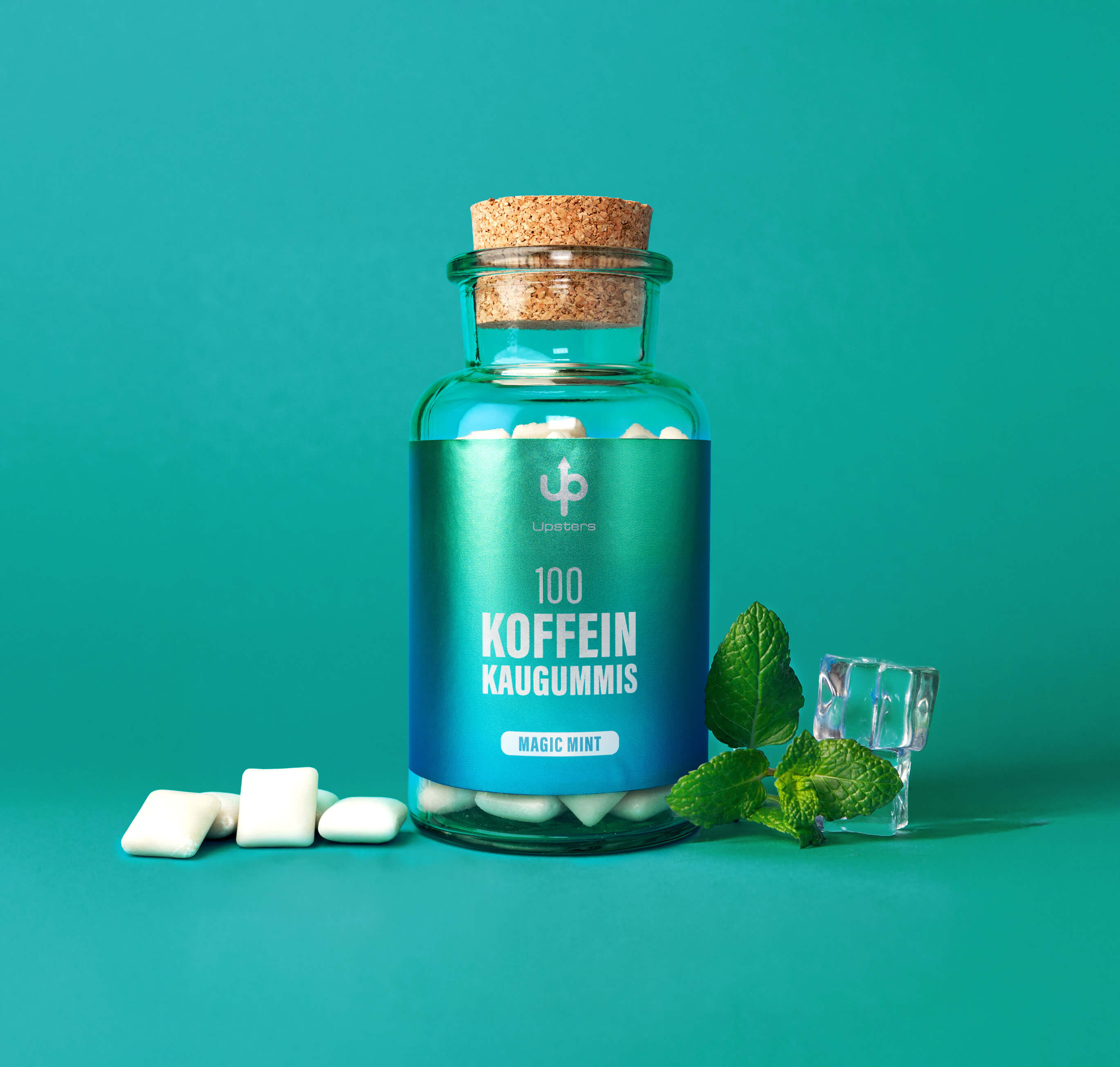Magic Mint Koffein Kaugummis Vorratsglas