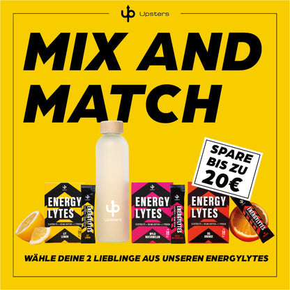 Einsteigerpaket: Energylytes Mix &amp; Match + Glasflasche