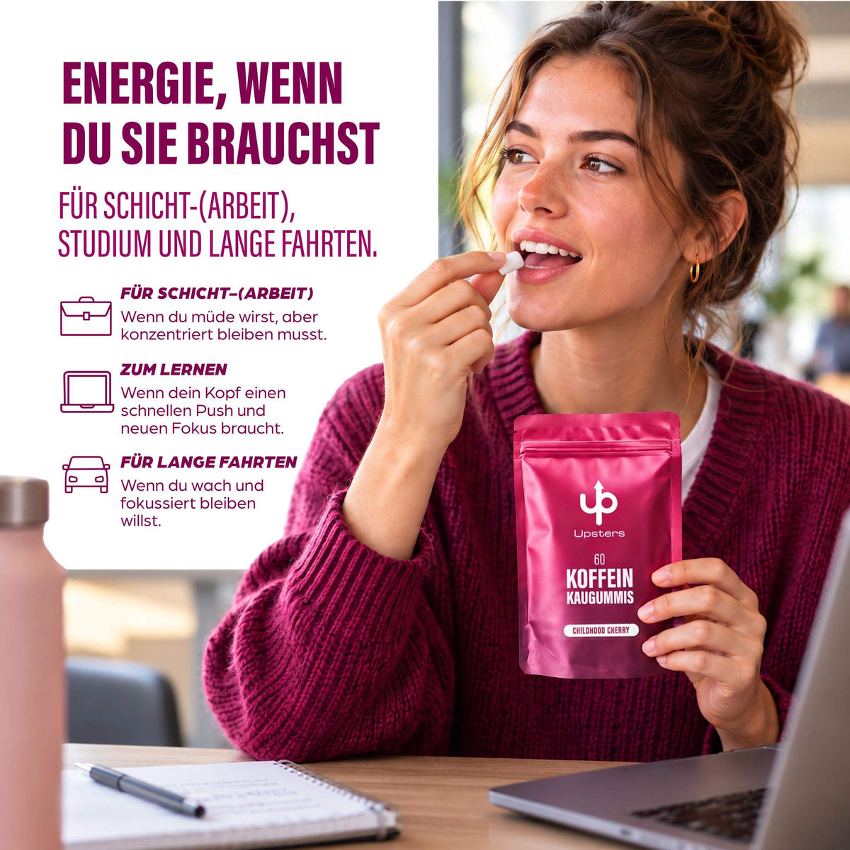 Koffeinkaugummi Childhood Cherry – Produktbild 3